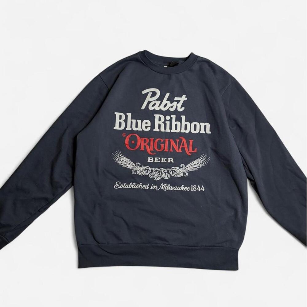 Pbst Blue Ribbon Beer Crewneck - Size L